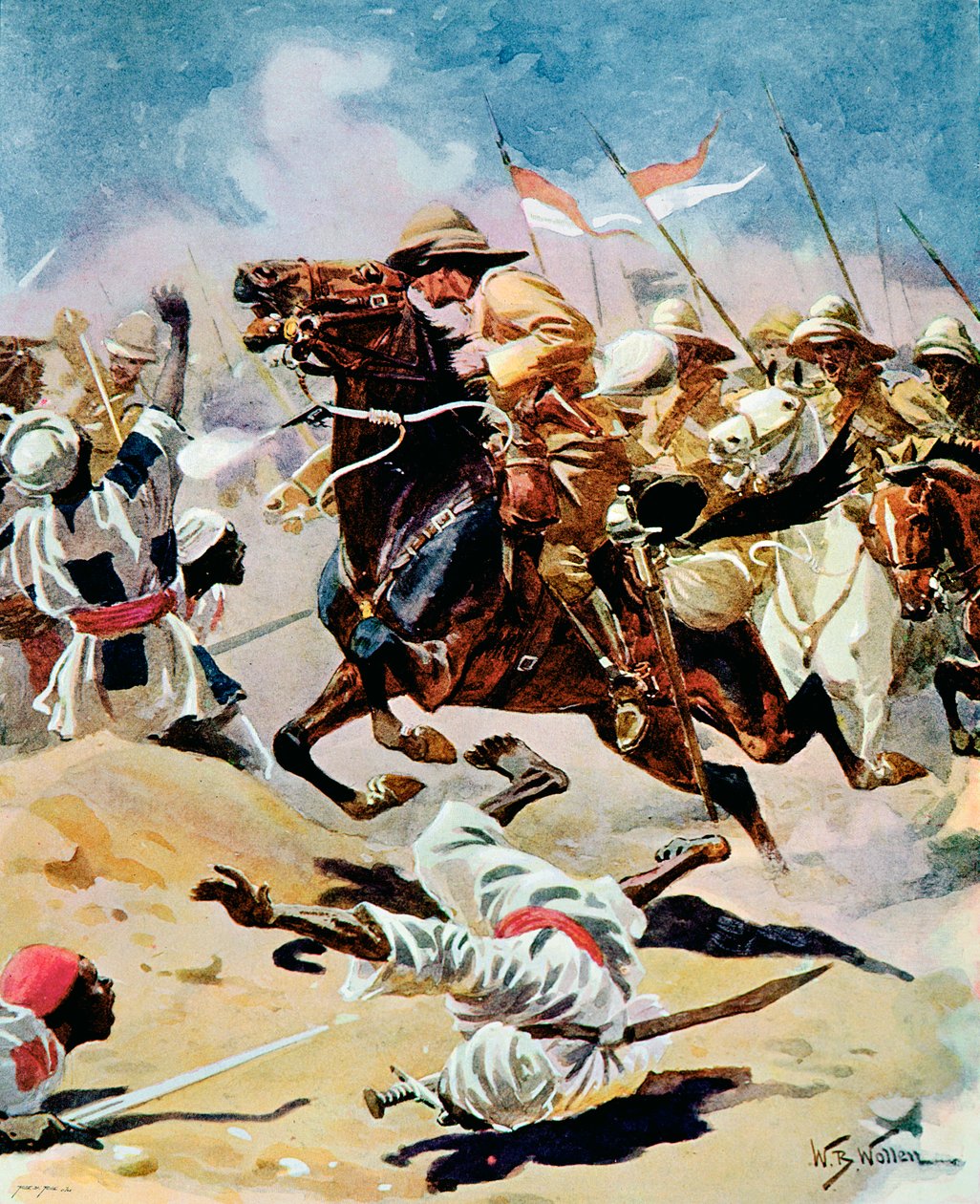 Carga dos 21 Lancers em Omdurman, 2 de setembro de 1898 de William Barnes Wollen