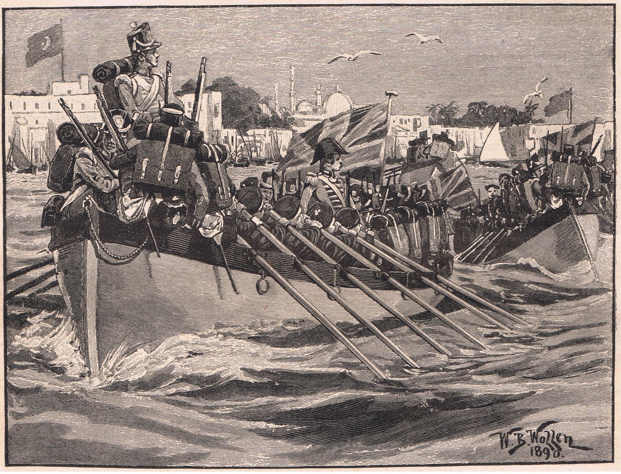 Partida das tropas britânicas de Alexandria AD 1807 de William Barnes Wollen