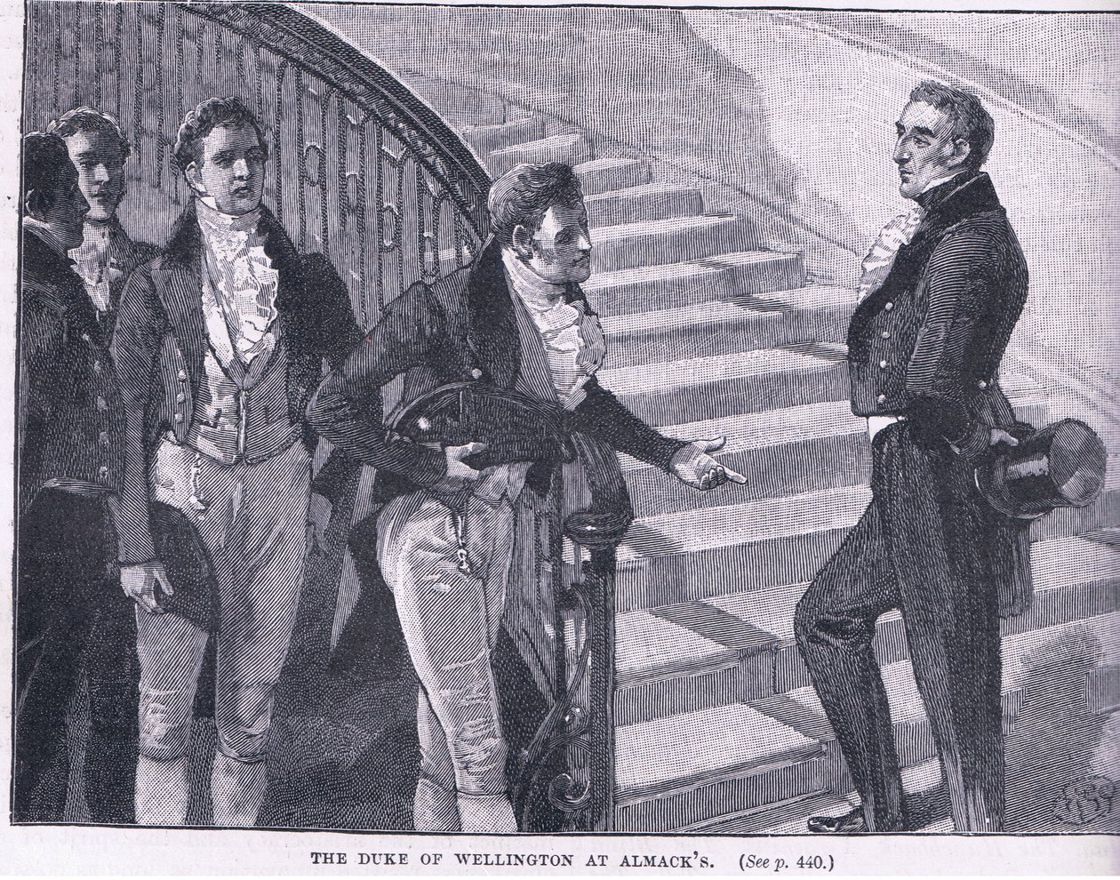 O duque de wellington no Almacks em 1830 de William Barnes Wollen