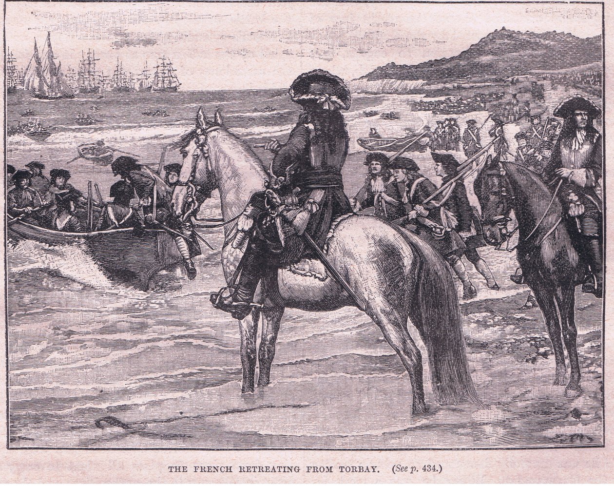 Os franceses recuando de Torbay AD 1690 de William Barnes Wollen