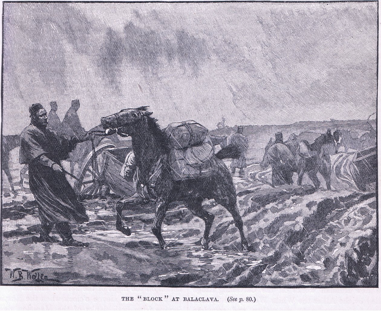O bloco em Balaclava 1855 AD de William Barnes Wollen