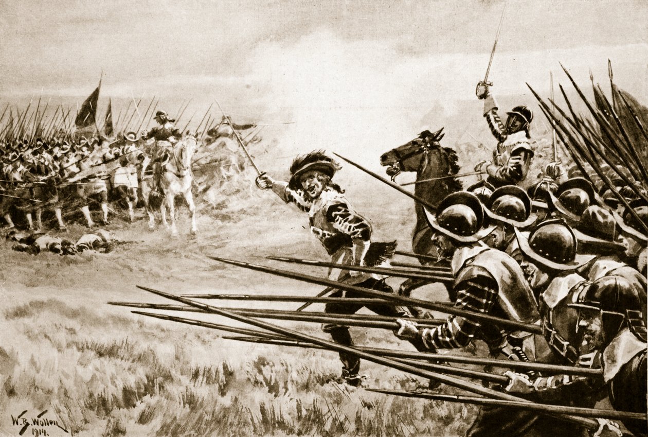 O encargo da Infantaria Realista em Naseby, 14 de junho de 1645 de William Barnes Wollen