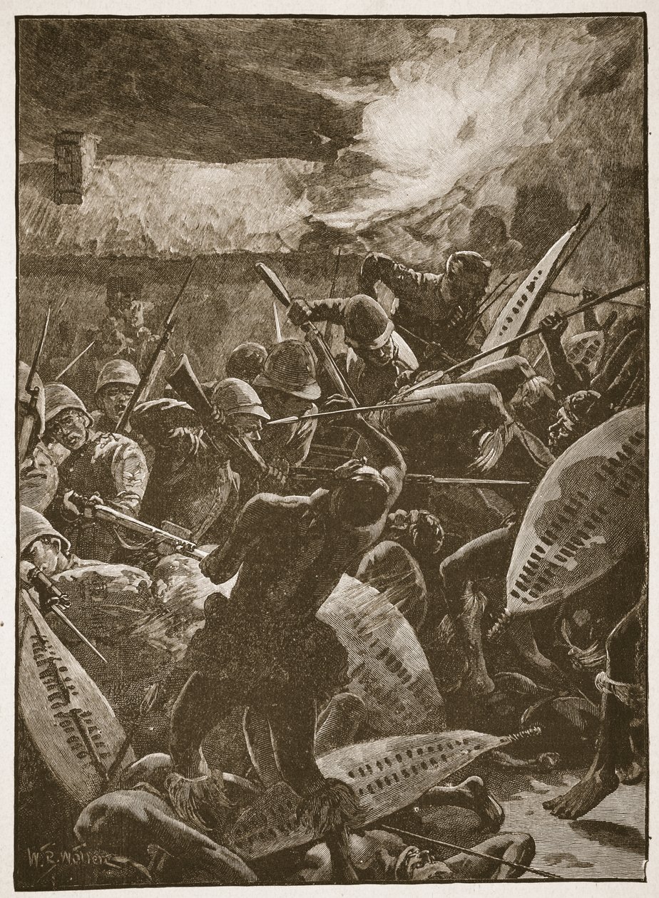 Houve uma luta corpo-a-corpo, ilustração de "Batalhas do Século Dezenove", de Archibald Forbes, GA Henty e Major Arthur Griffiths. de William Barnes Wollen