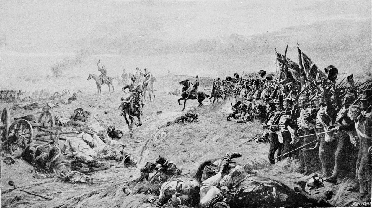 Waterloo: &39;A linha avançará!&39;, C.1910 de William Barnes Wollen