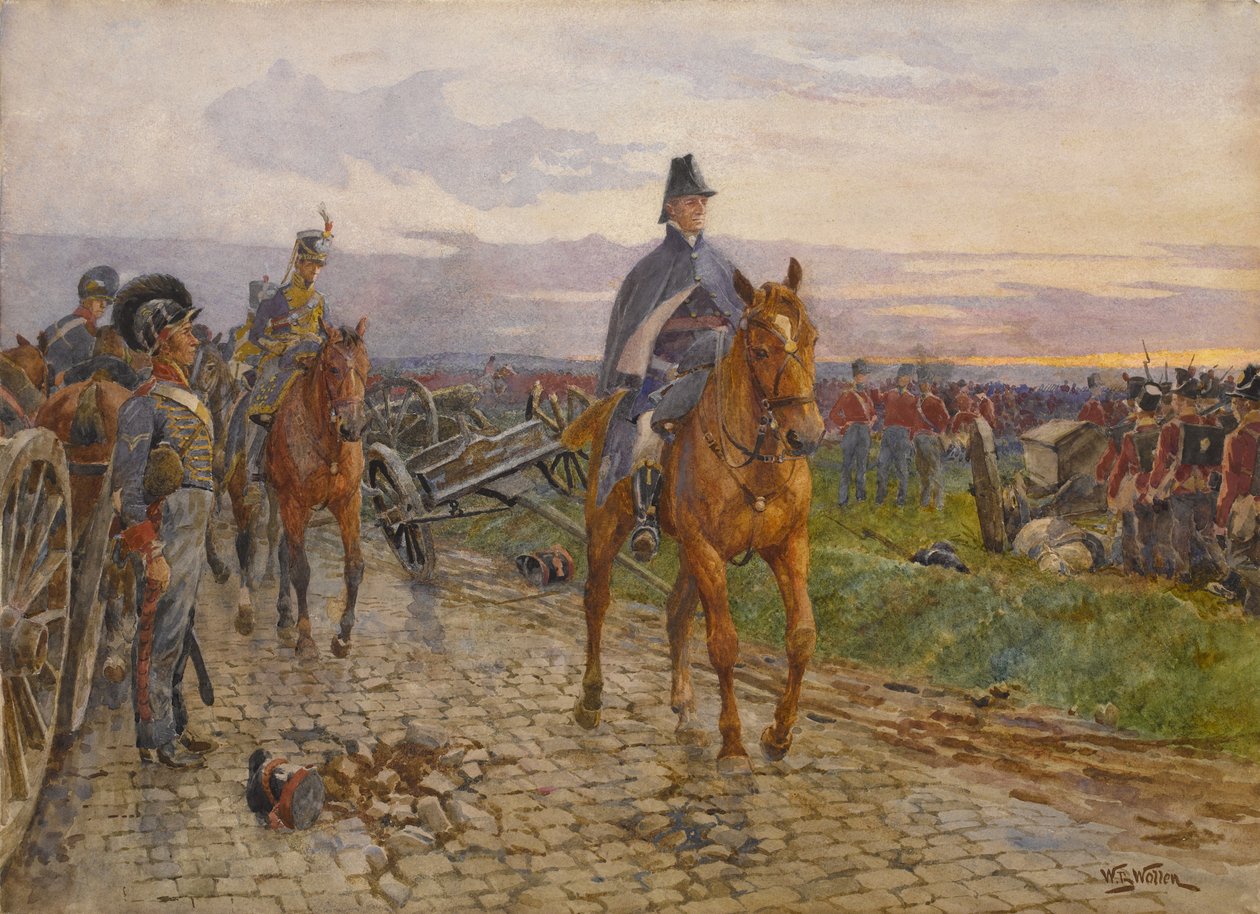Wellington em Waterloo, 1815 de William Barnes Wollen