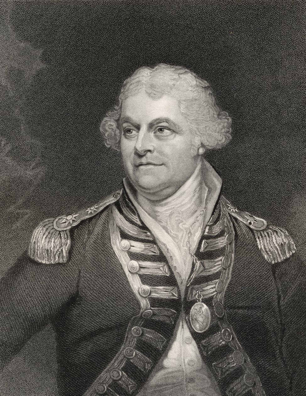 Alan Gardner, gravado por Fenner, da National Portrait Gallery, volume III, publicado em 1835 de William Beechey