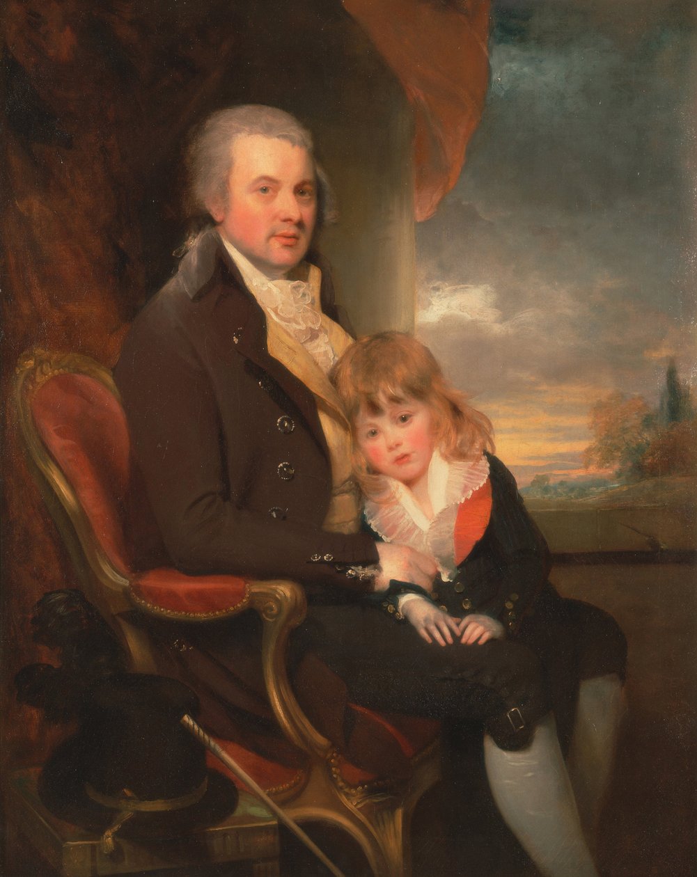 Edward George Lind e seu filho, Montague de William Beechey