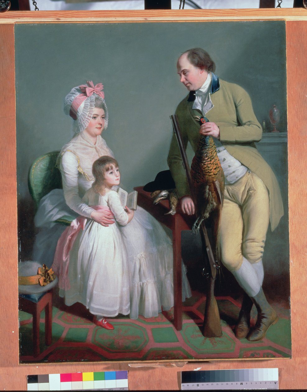Sr. e Sra. Custance de Norwich e sua filha Frances, c.1786 de William Beechey
