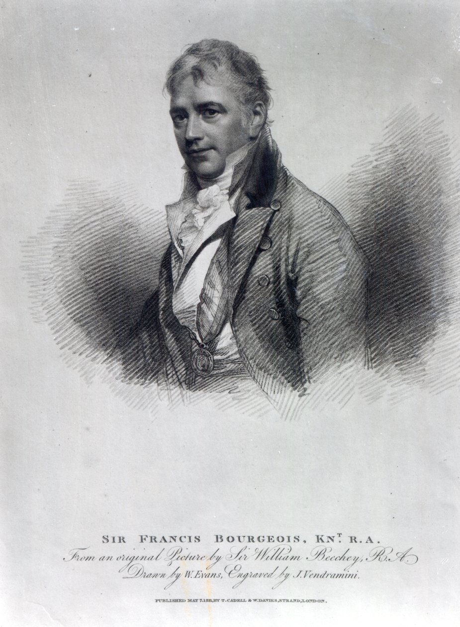 Sir Francis Bourgeois, depois de um desenho de W. Evans, gravado por J. Vendramini, 1811 de William Beechey