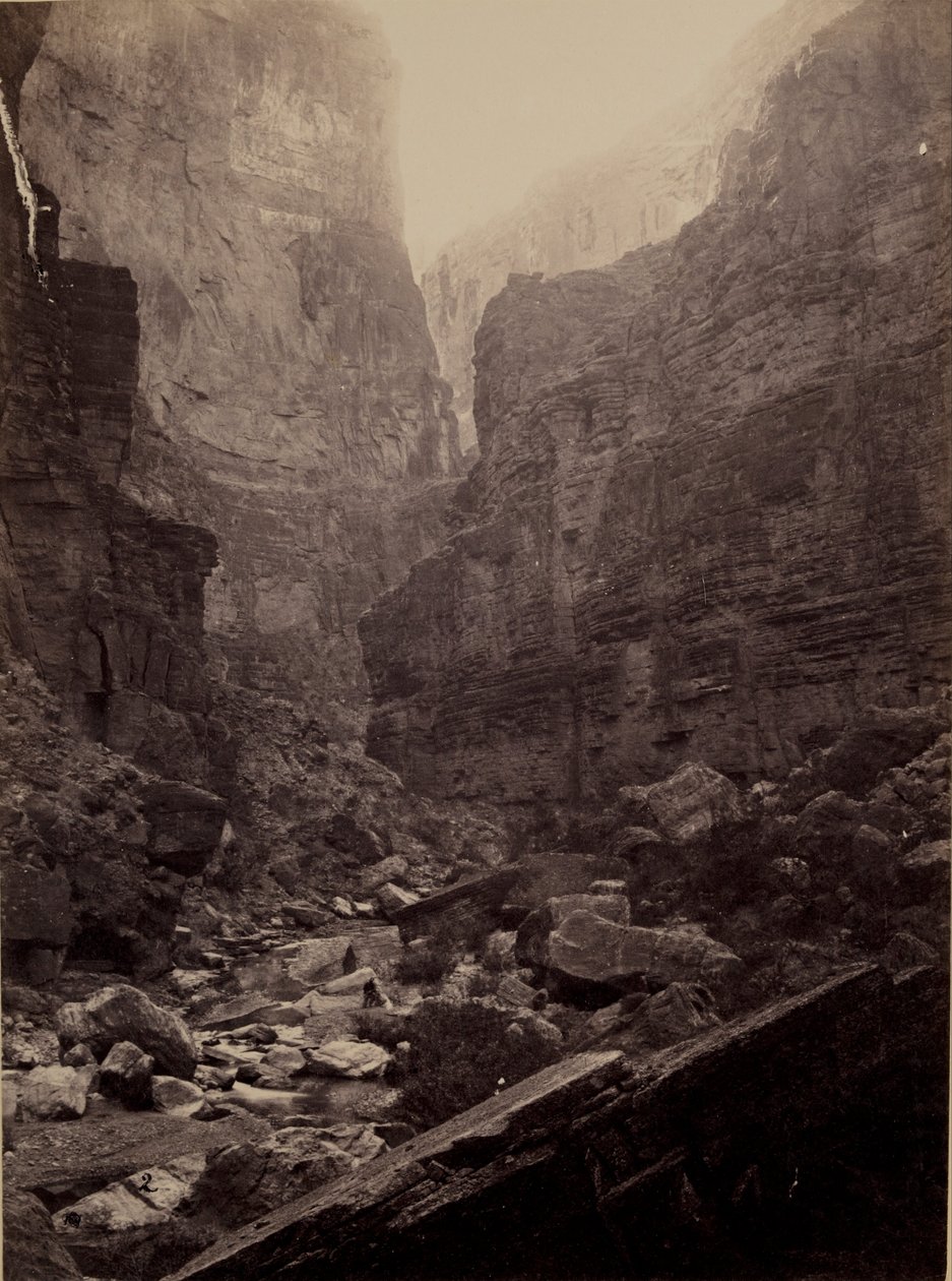 Cañon de Kanab Wash, rio Colorado, olhando para o norte de William H. Bell