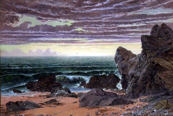 Pôr do sol sobre o mar (par de 46429) de William Bell Scott