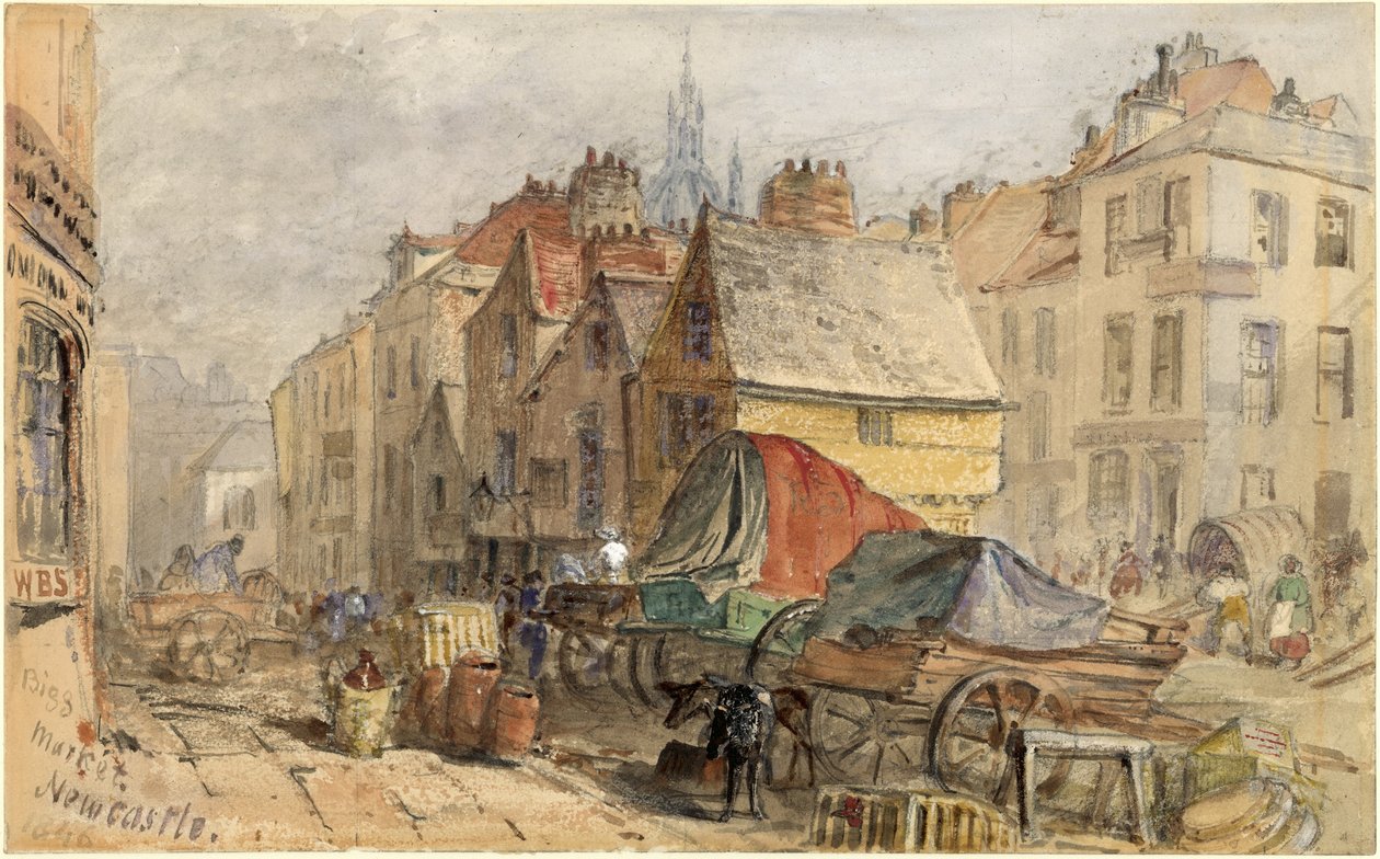 O mercado Bigg, Newcastle upon Tyne de William Bell Scott