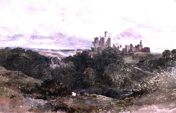 Castelo de Warkworth, Northumberland, século XIX de William James Bennett