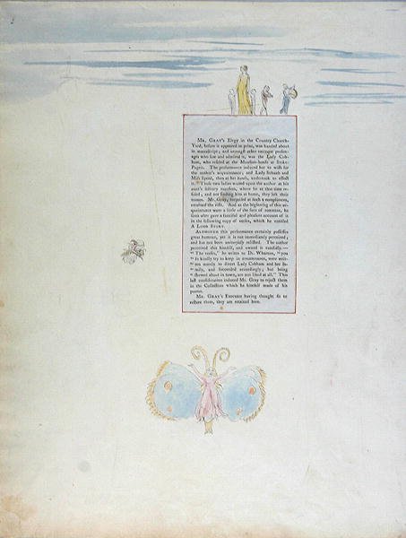 Uma longa história, design 24 de The Poems of Thomas Gray, 1797-1798 (wc com caneta e tinta preta) de William Blake