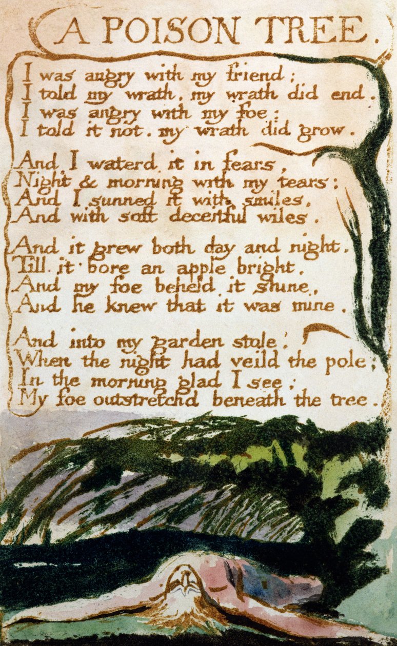 Uma árvore venenosa, de Songs of Experience de William Blake