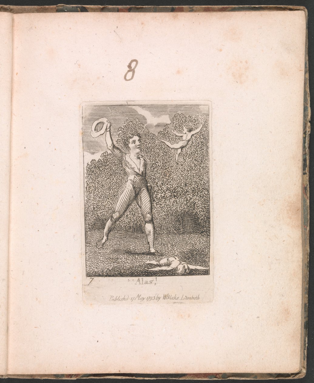 Infelizmente, prato 9 de para crianças. As Portas do Paraíso, 1793 de William Blake