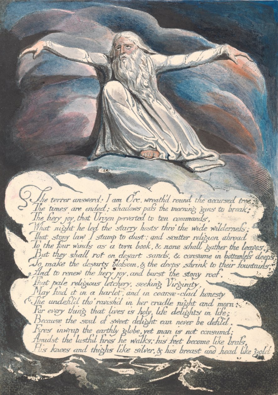 América. Uma Profecia, Placa 10, de William Blake