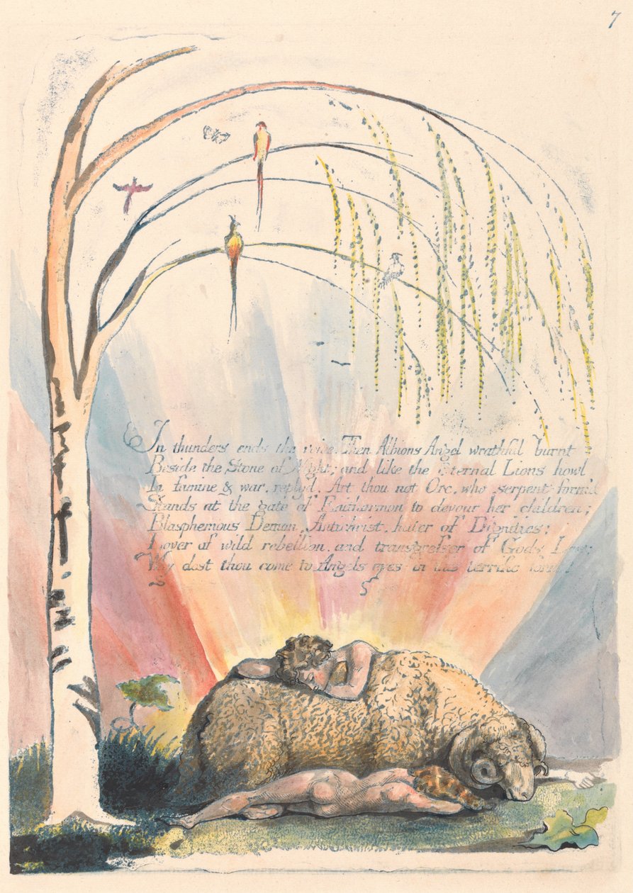 América. Uma profecia, placa 9, de William Blake