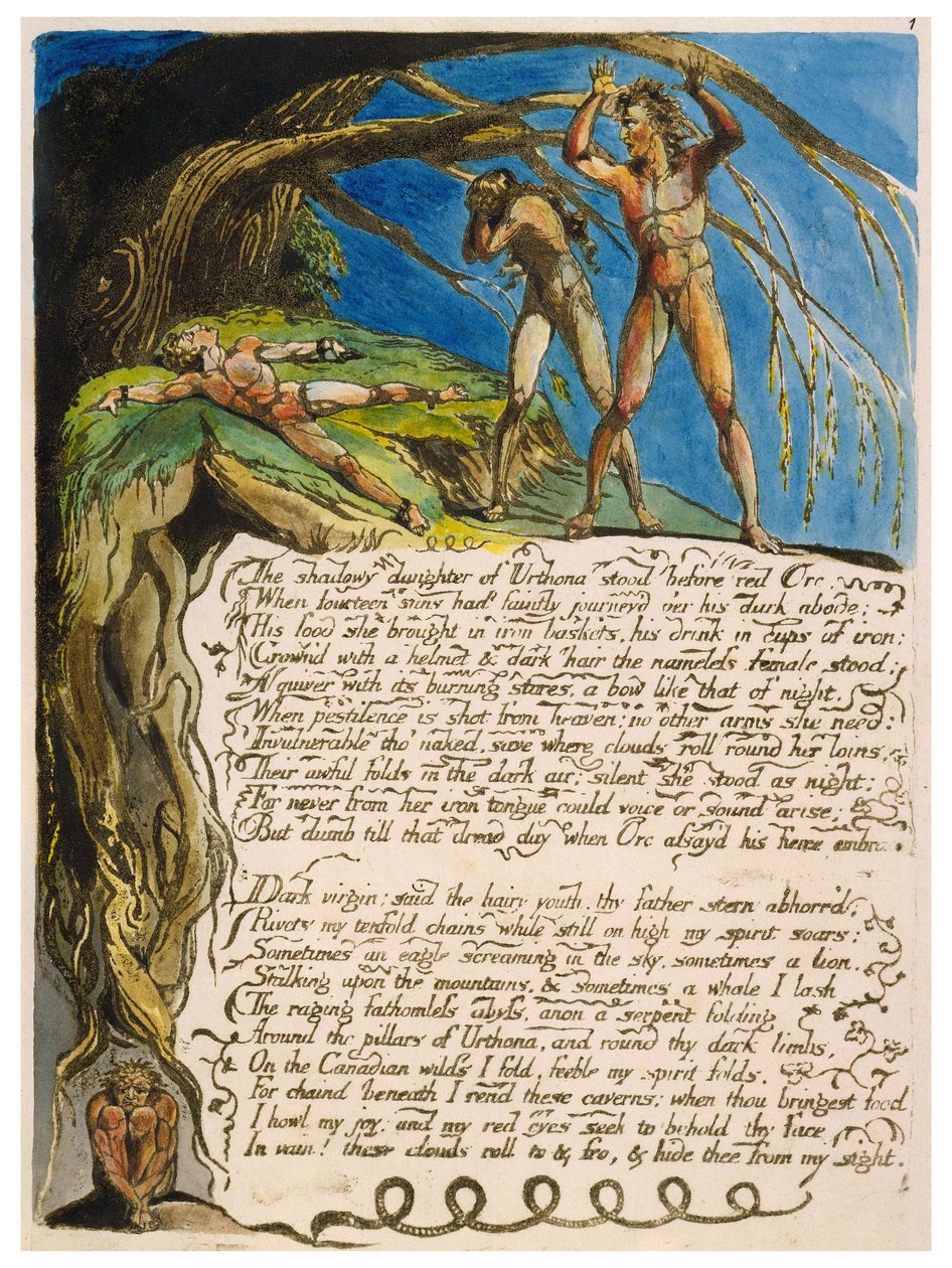 América uma profecia copia uma placa 03 de William Blake
