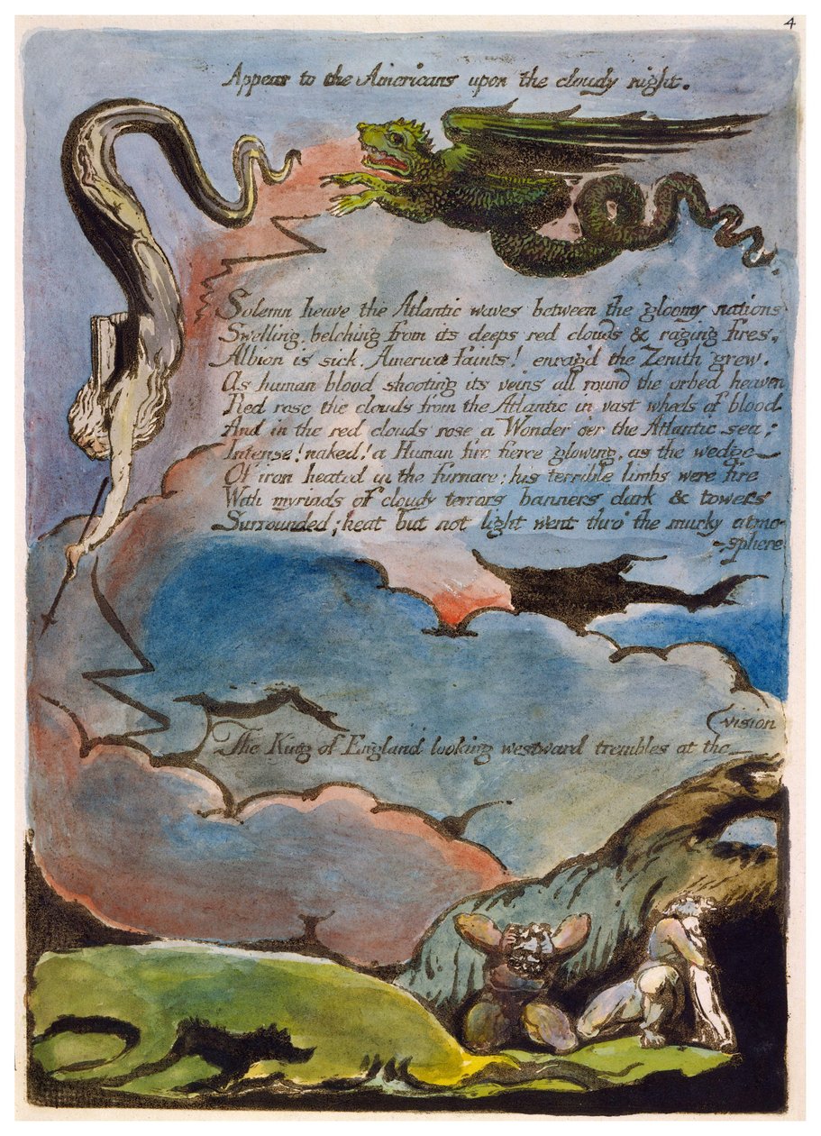 América uma profecia copia uma placa 06 de William Blake