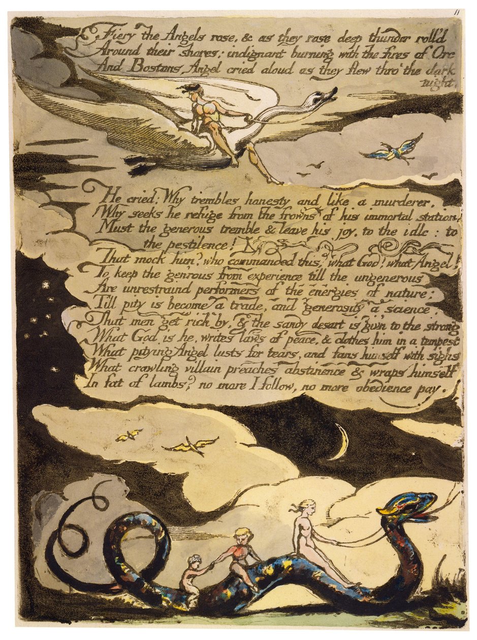 América uma profecia copia uma placa 13 de William Blake