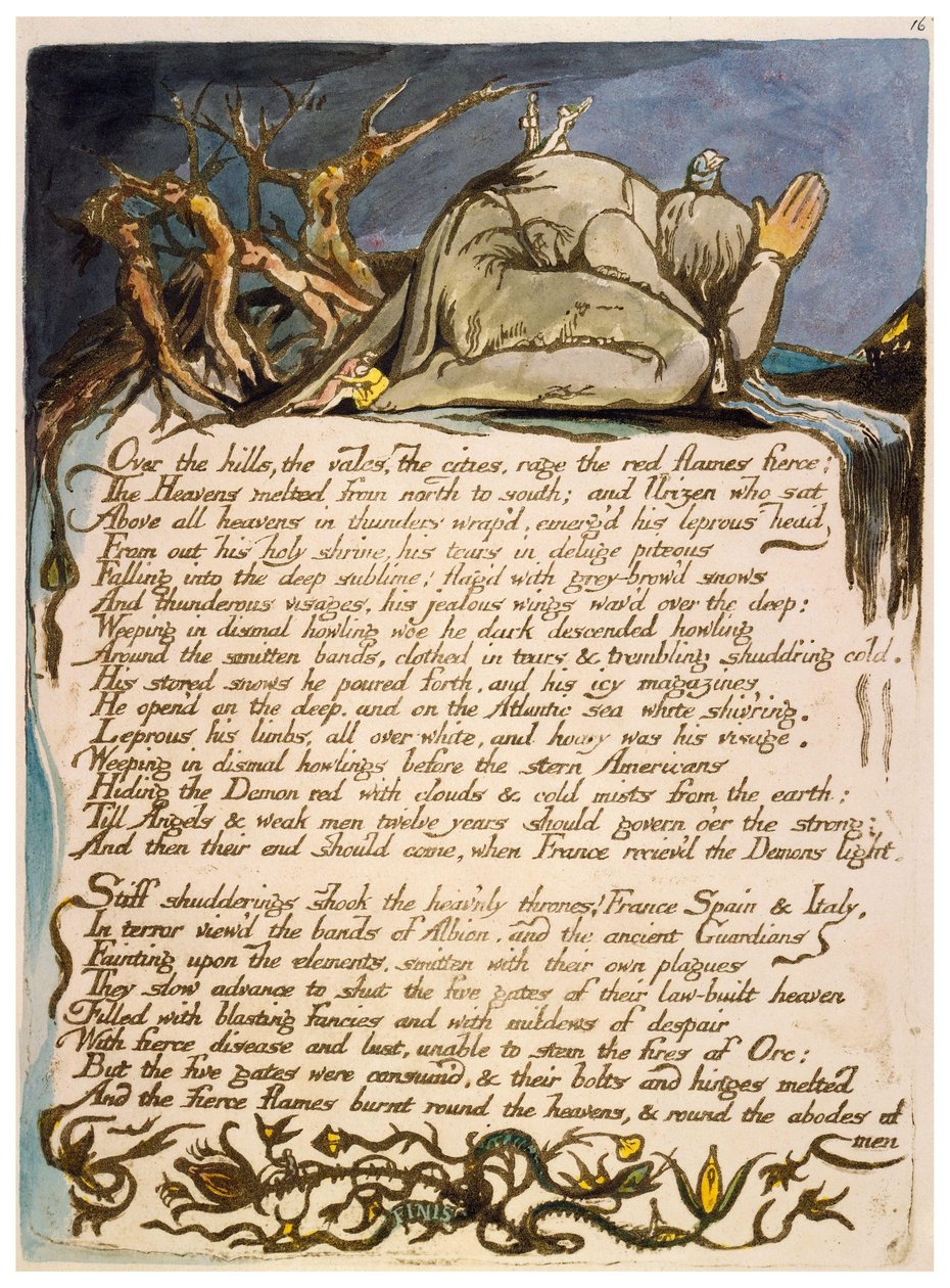 América uma profecia copia uma placa 18 de William Blake