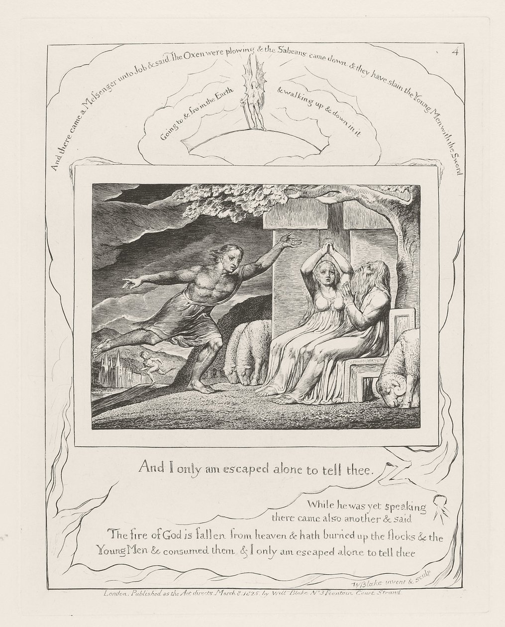 E eu só escapo sozinho para te dizer. 1825 de William Blake