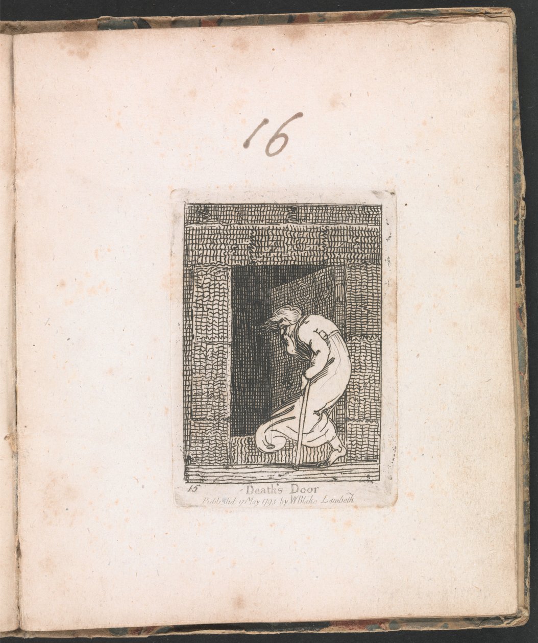 Deaths Door, prato 16 de For Children. As Portas do Paraíso, 1793 de William Blake