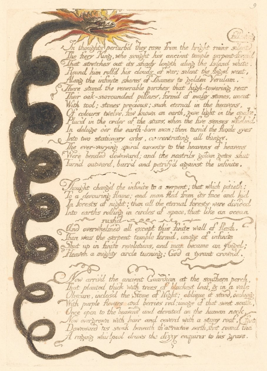 Europa. Uma Profecia, Plate 11, de William Blake