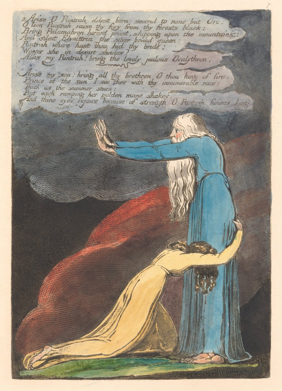 Europa. Uma Profecia, Placa 9, Arise O Rintrah. . . . (Bentley 11) de William Blake