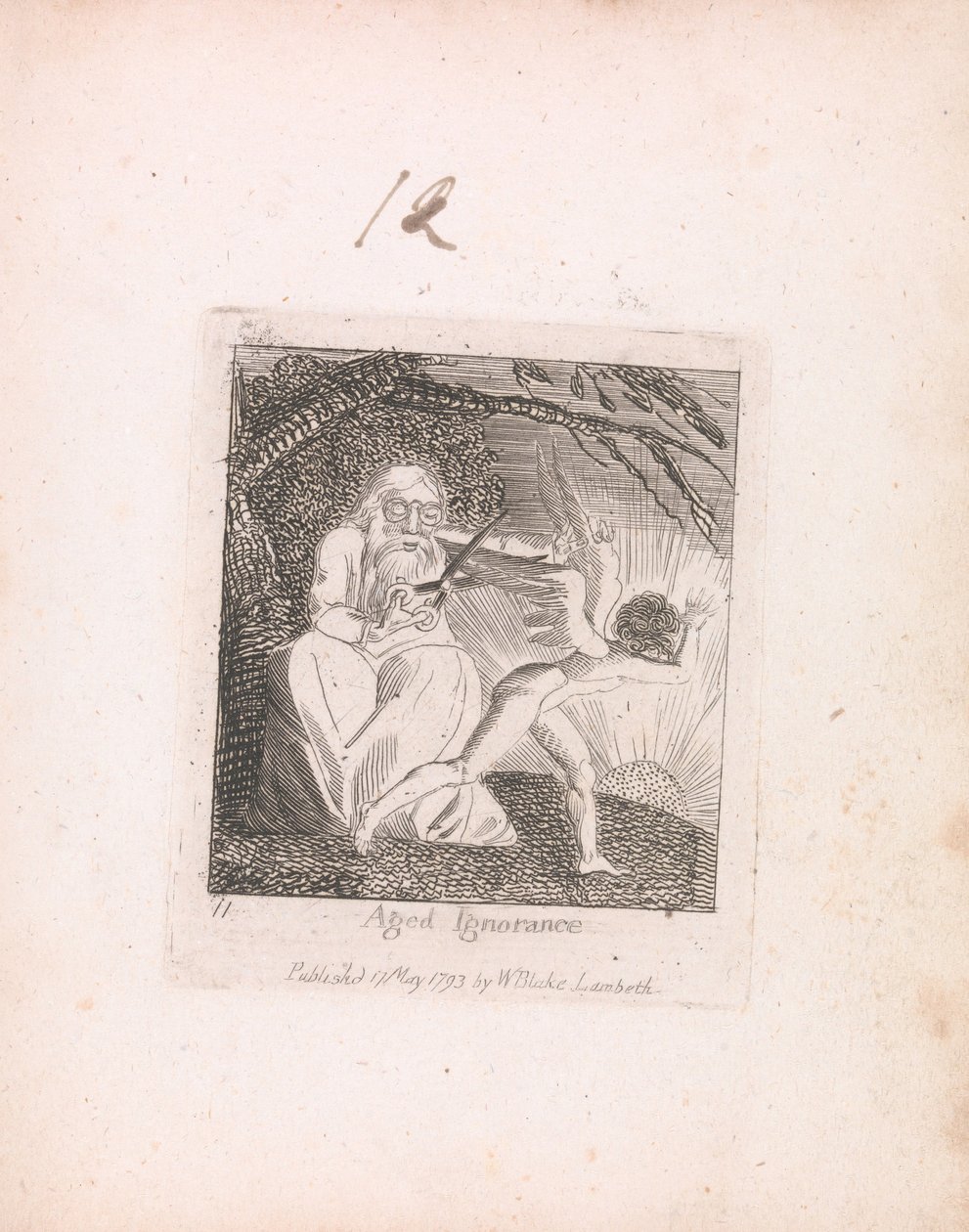 Para crianças. As Portas do Paraíso, Placa 13, Ignorância Envelhecida de William Blake