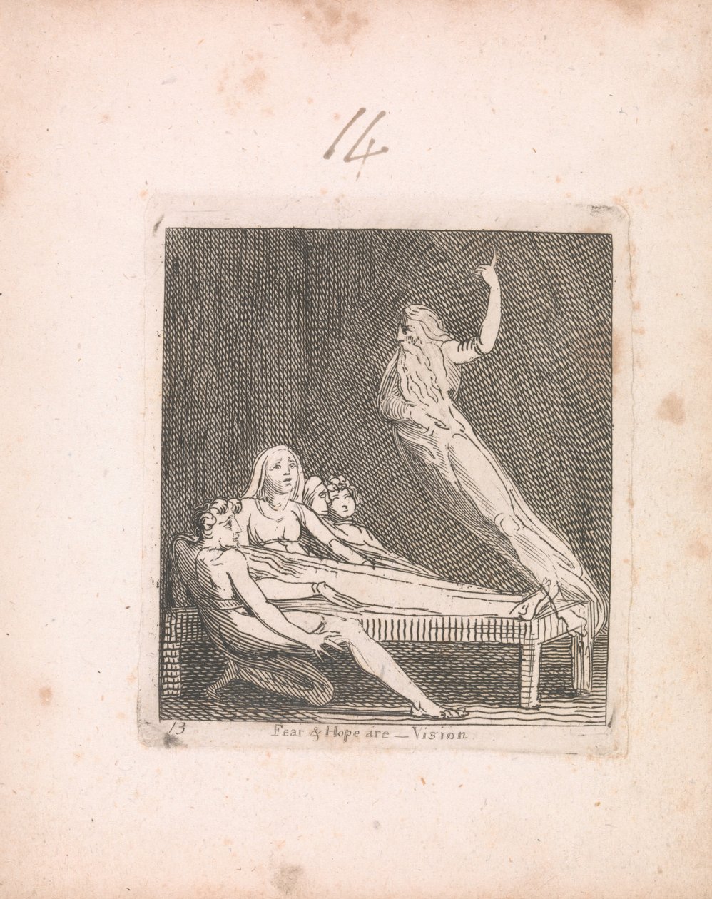 Para crianças. As Portas do Paraíso, Placa 15, Medo e Esperança são - Visão de William Blake