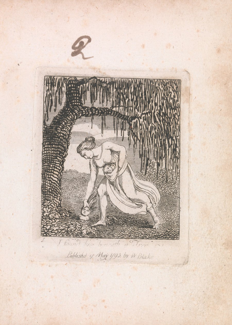 Para crianças. Os portões do paraíso, placa 3, encontrei-o debaixo de uma árvore de William Blake