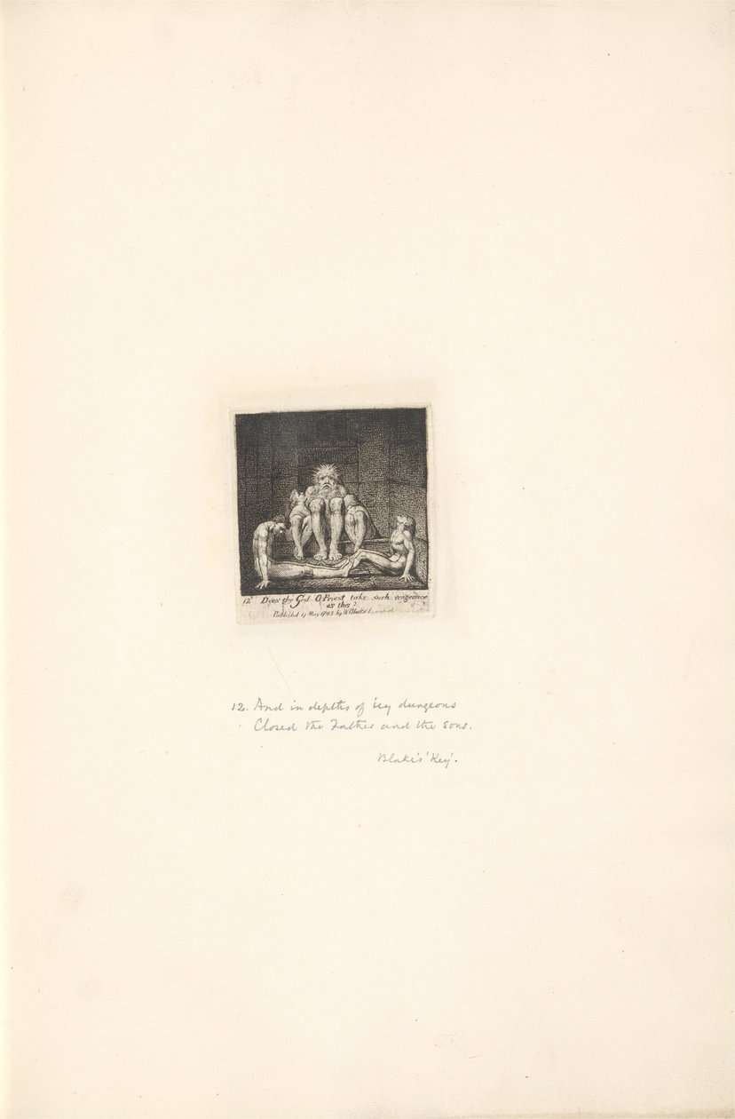 Para os Sexos - Os Portões do Paraíso, Prancha 14, O teu Deus, o Sacerdote, toma tal vingança como esta de William Blake