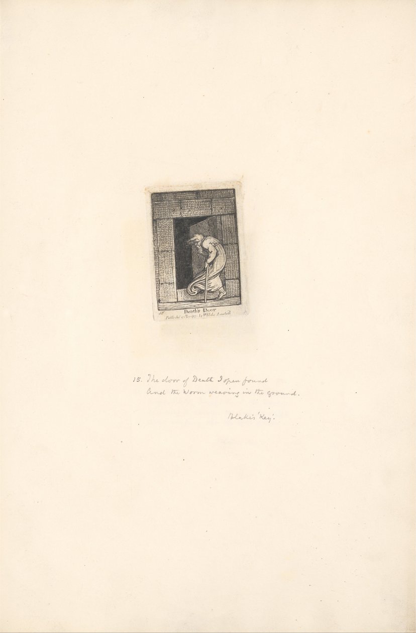 Para os Sexos - Os Portões do Paraíso, Placa 17, Porta da Morte de William Blake