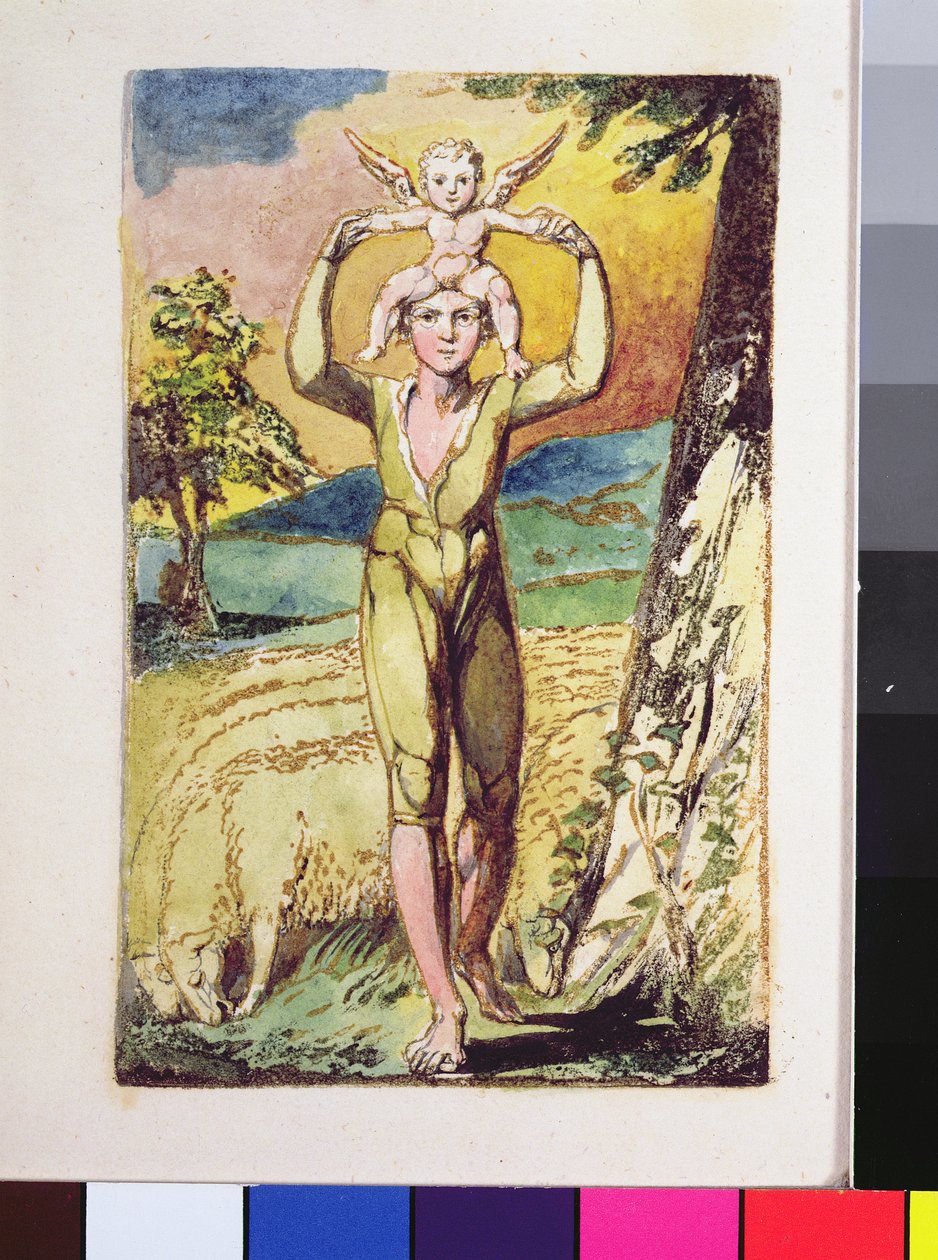 Frontispício, de canções da inocência de William Blake