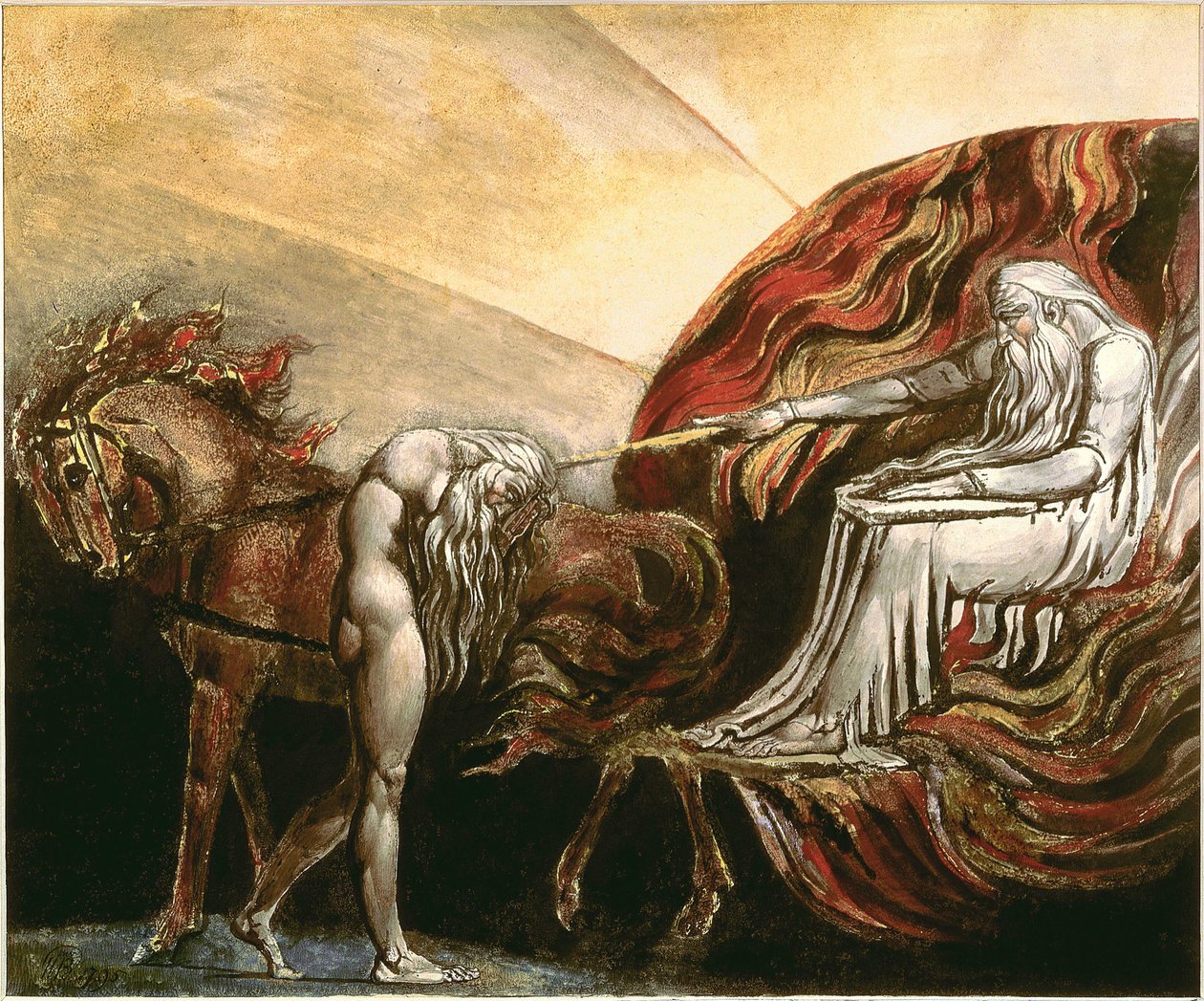 Deus julgando adam de William Blake