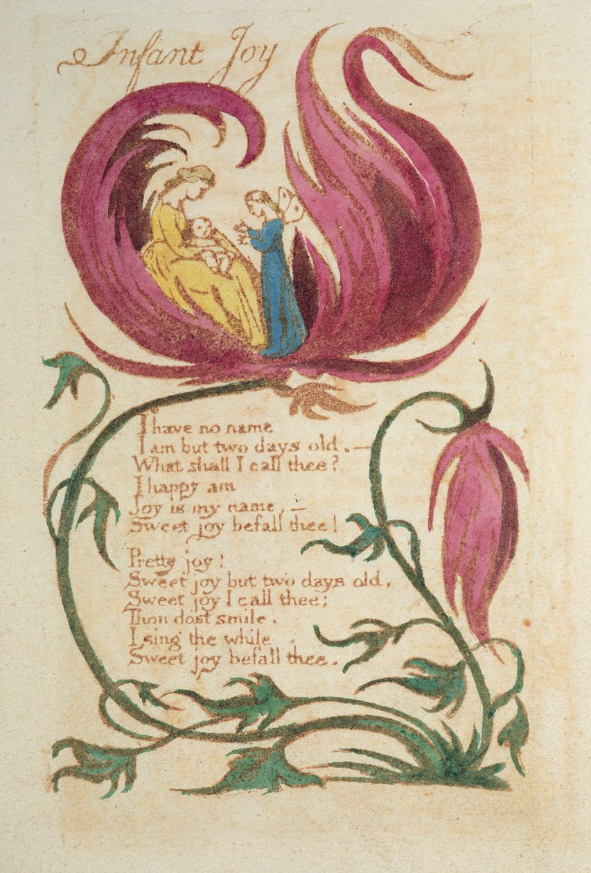 Infant Joy, de Songs of Innocence, publicado em 1789 de William Blake