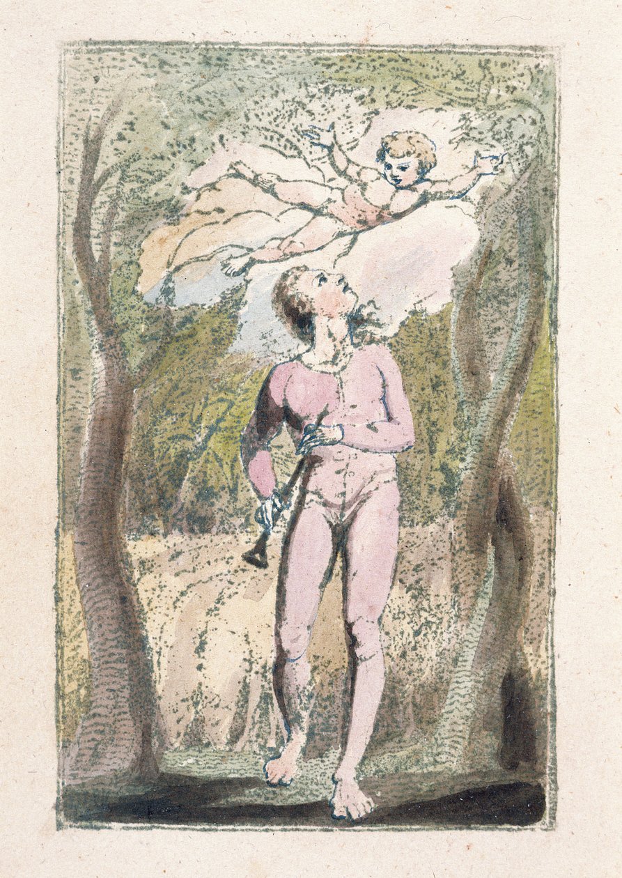 &39;Innocence&39;, prato 1 de &39;Songs of Innocence&39;, 1789 (relevo colorido à mão gravura com wc no papel) de William Blake
