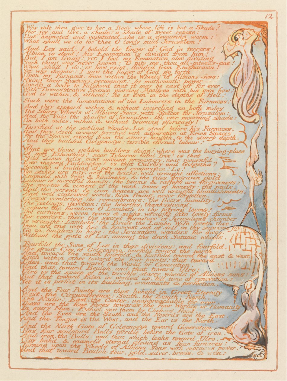 Jerusalém, Placa 12, Por que você vai dar a ela .... de William Blake