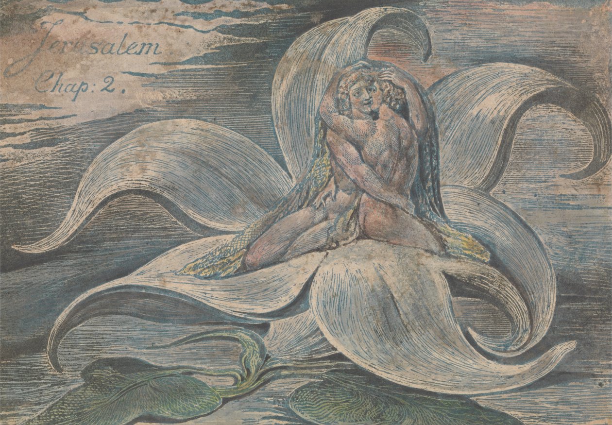 Jerusalém, placa 28 impressão de prova de William Blake