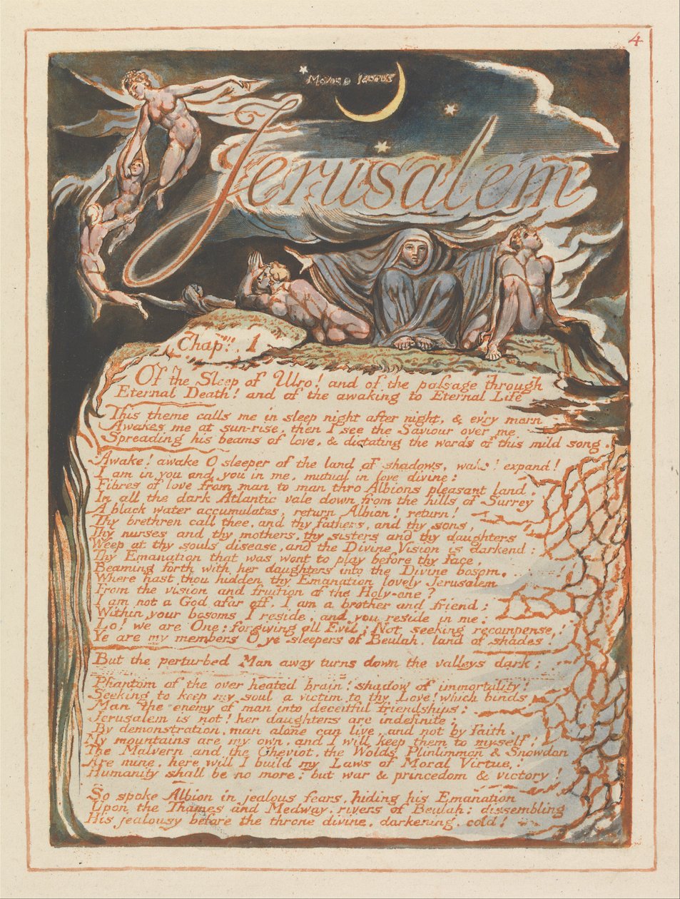 Jerusalém, Placa 4, Jerusalém, cap. 1 .... de William Blake