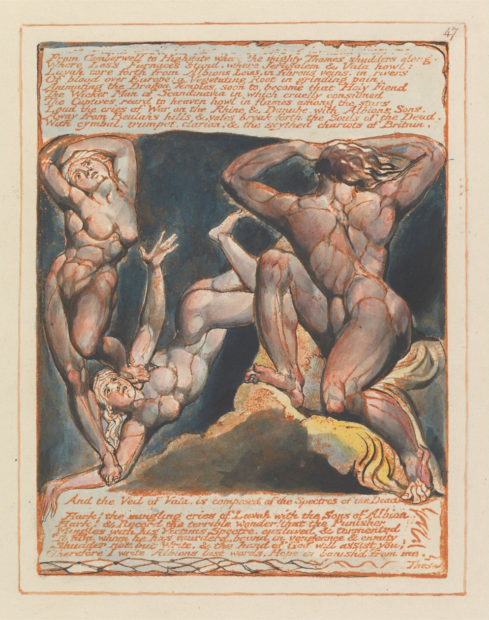 Jerusalém, Placa 47, De Camberwell a Highgate .... de William Blake