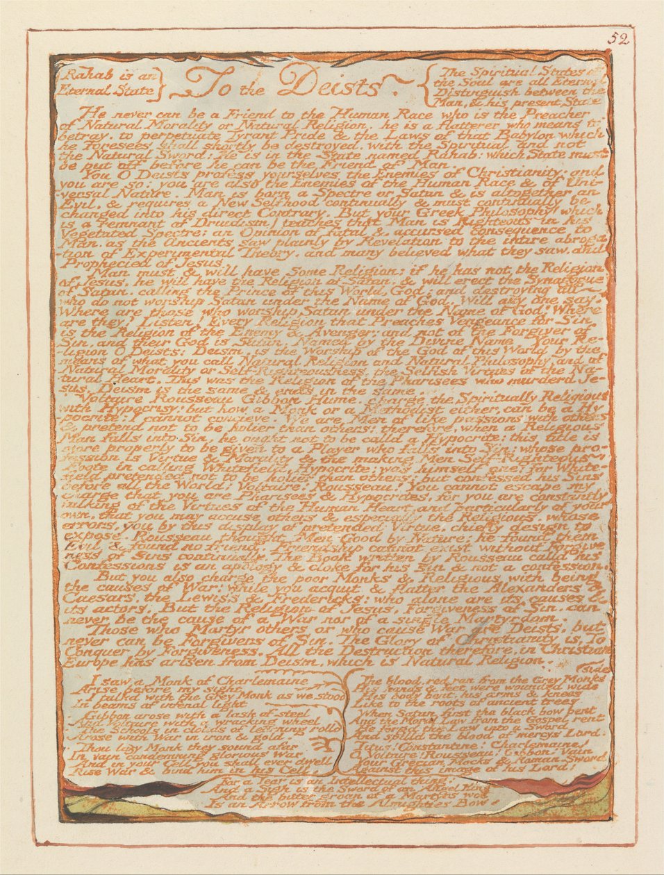 Jerusalém, Placa 52, Aos Deístas .... de William Blake