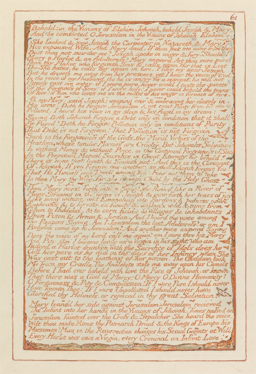 Jerusalém, Placa 61, de William Blake