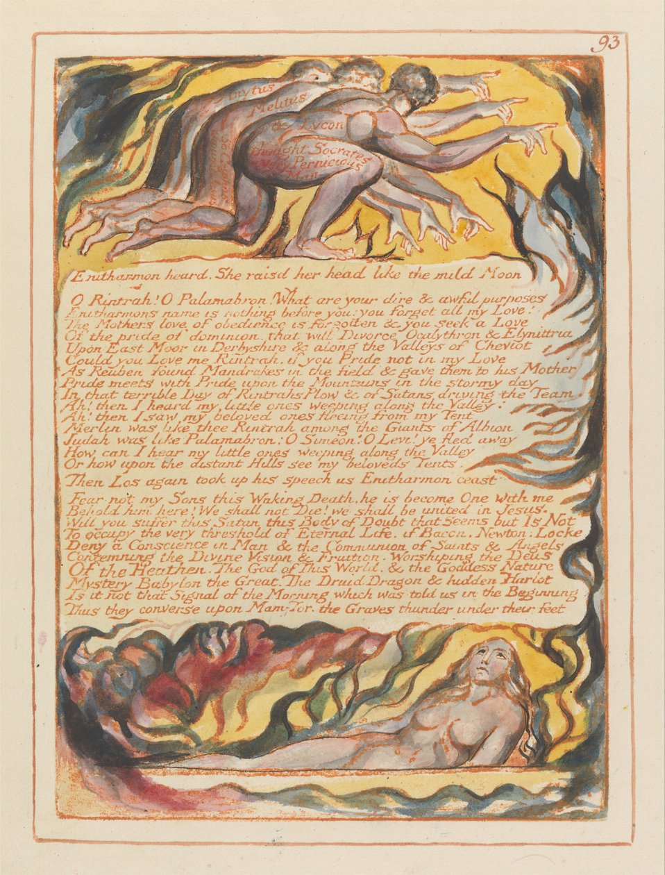 Jerusalém, placa 93, Enitharmon ouviu .... de William Blake