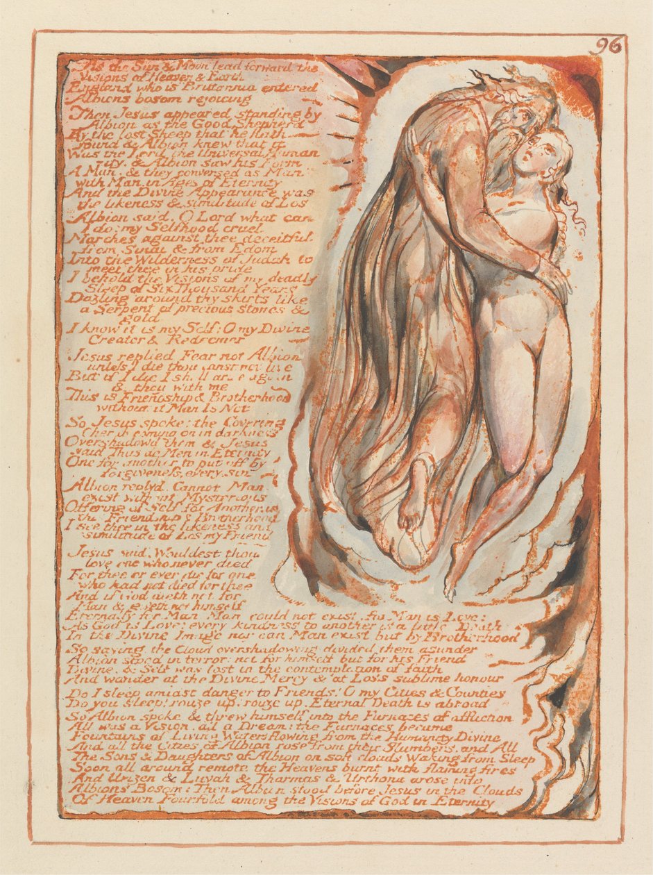 Jerusalém, Placa 96, Como o Sol e a Lua levam adiante .... de William Blake