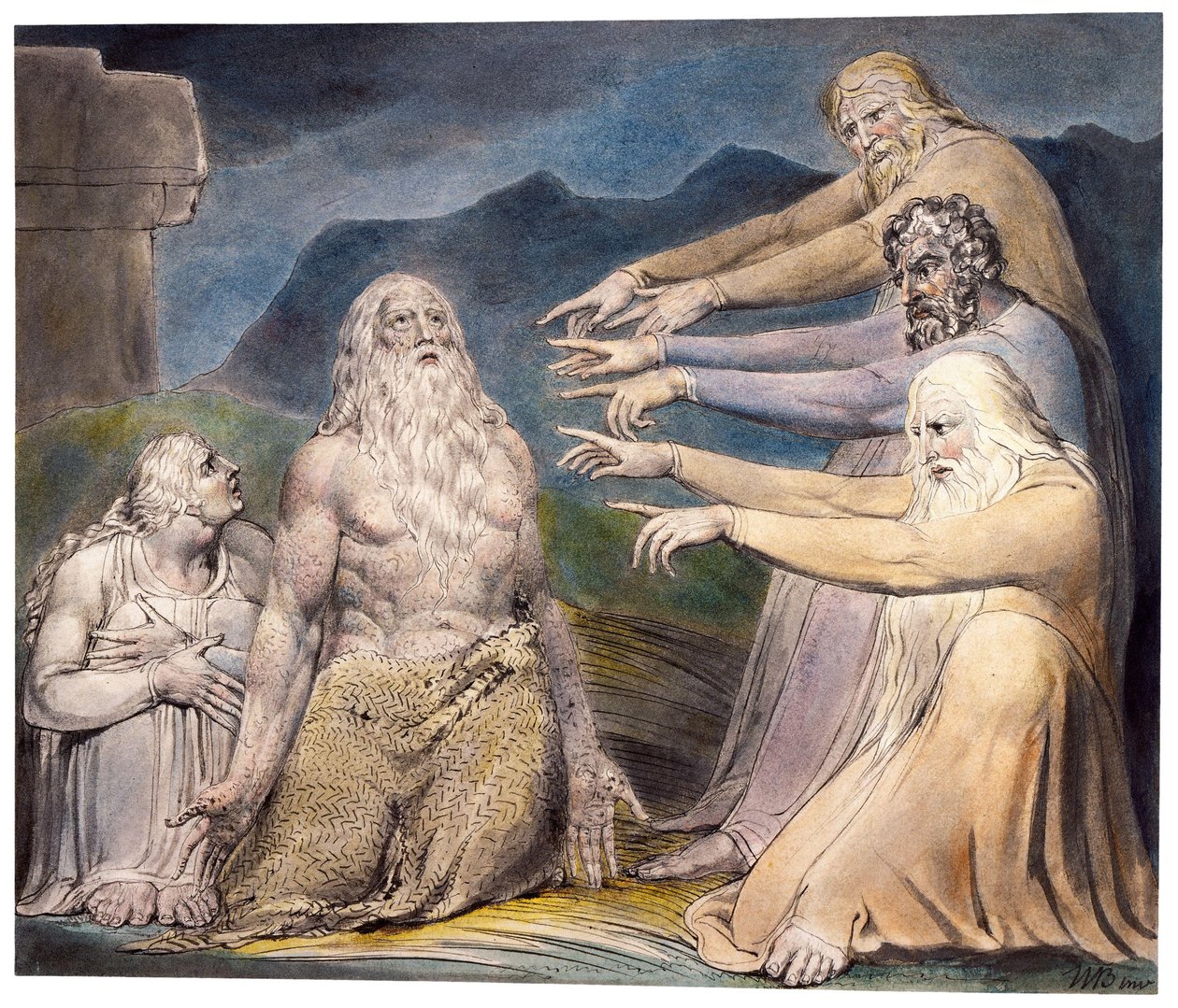Trabalho repreendido por seus amigos de William Blake