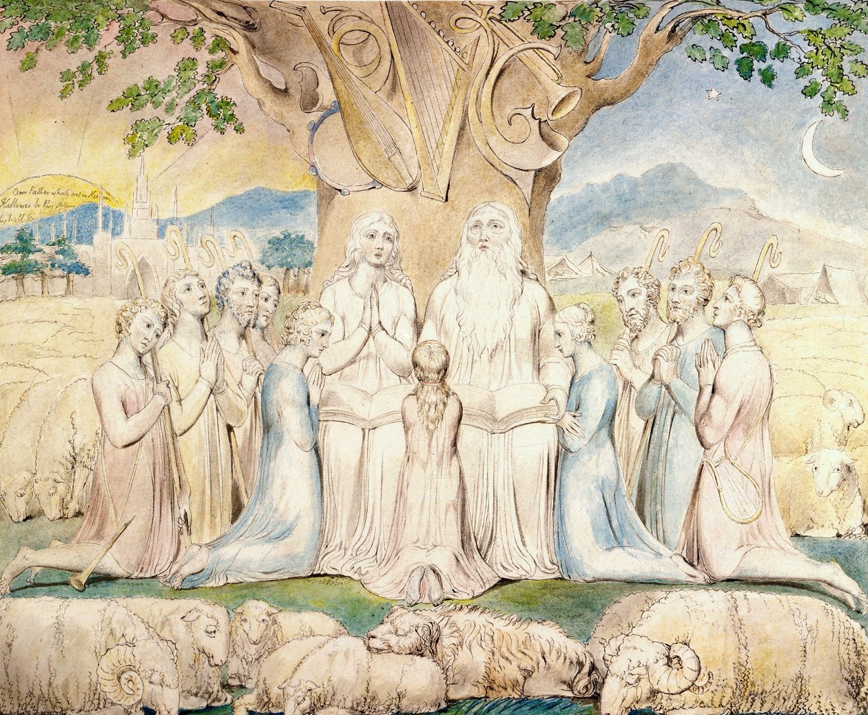 Trabalho e sua família de William Blake