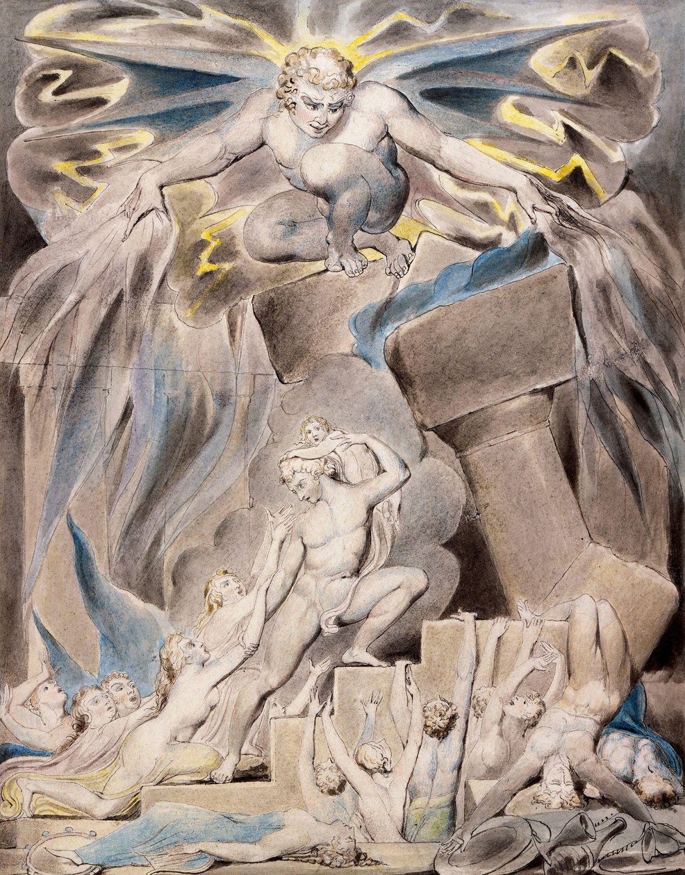Empregos Filhos e Filhas Dominados por Satanás de William Blake
